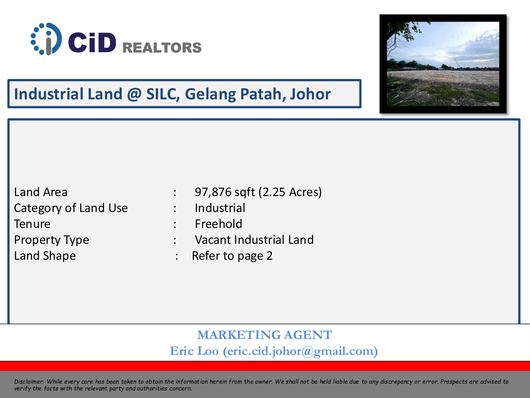 SILC Gelang Patah 1.5 Storey Detached Factory β Hartanow