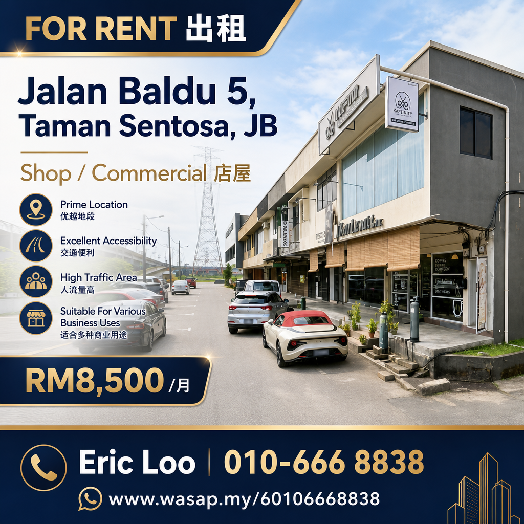 6 Jalan Baldu 5, Taman Sentosa Shop (Commercial) — Hartanow
